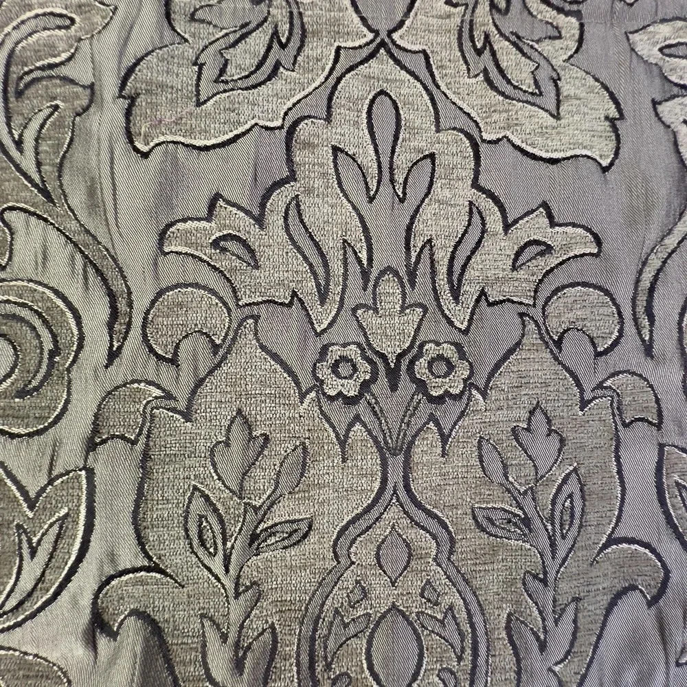 Chris‎ Madden Scalloped Valance Beige Floral Textured Curtain Made To Measure